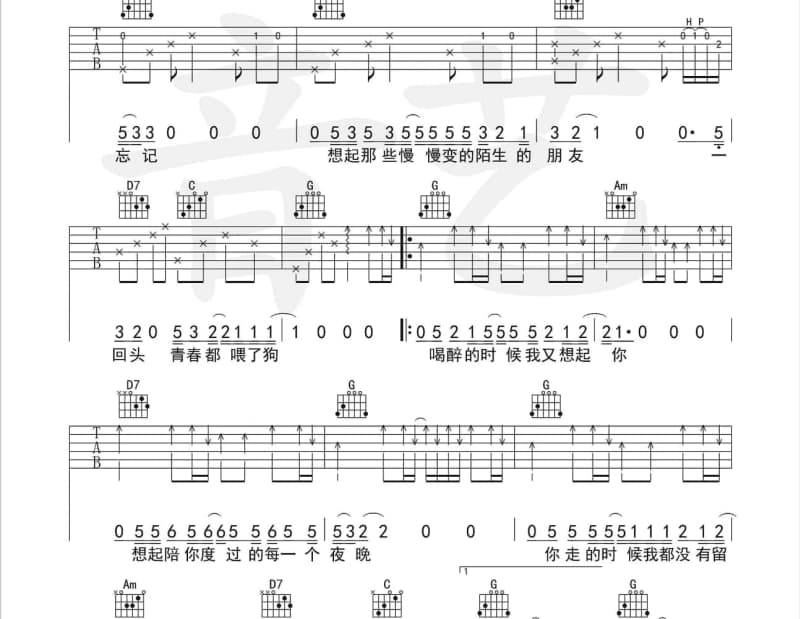 《爱的代价》吉他谱_意淋