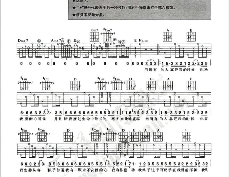 《爱多少 早知道》吉他谱_殷悦