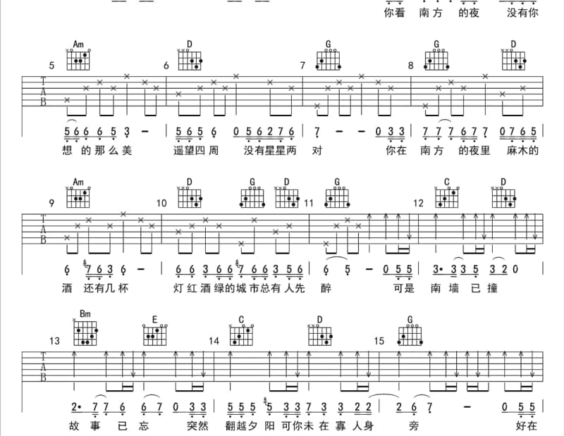 《沉溺》吉他谱_泳儿