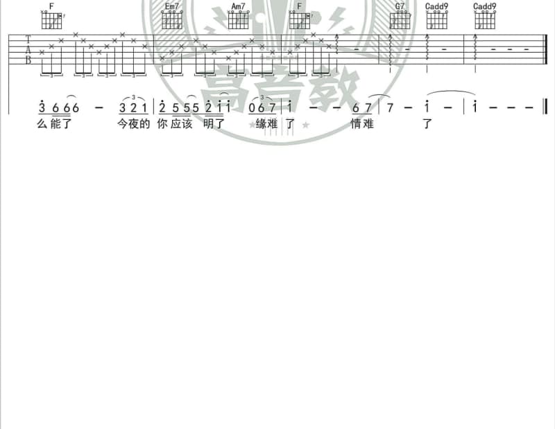 《吃亏的爱情》吉他谱_尤雅