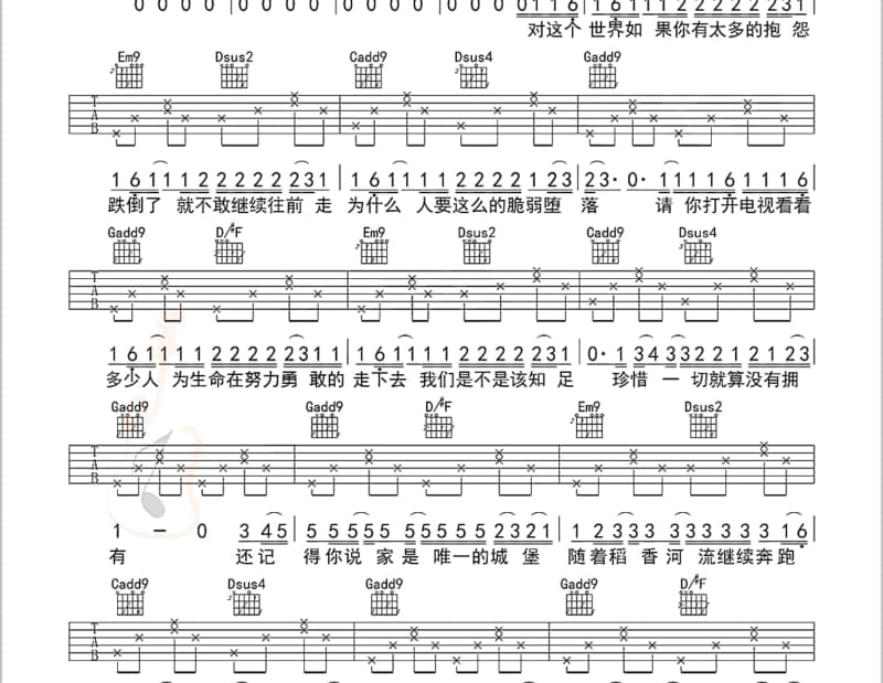 《巧合》吉他谱_蔡幸娟