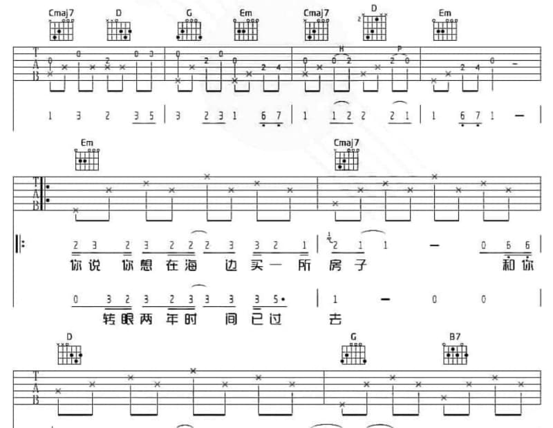 《鸟和树》吉他谱_有耳非文