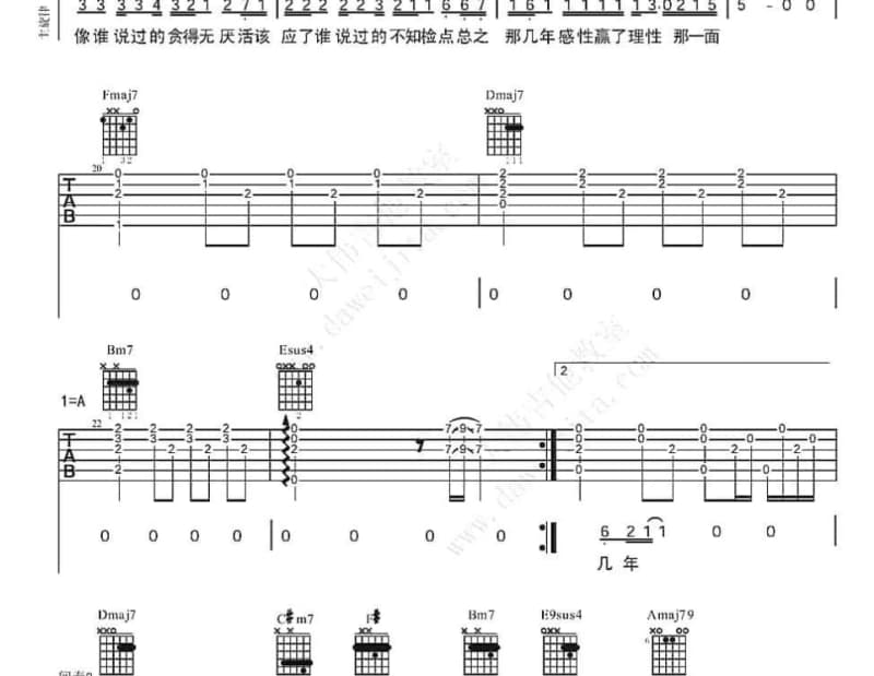 《说好了一起去死》吉他谱_有耳非文