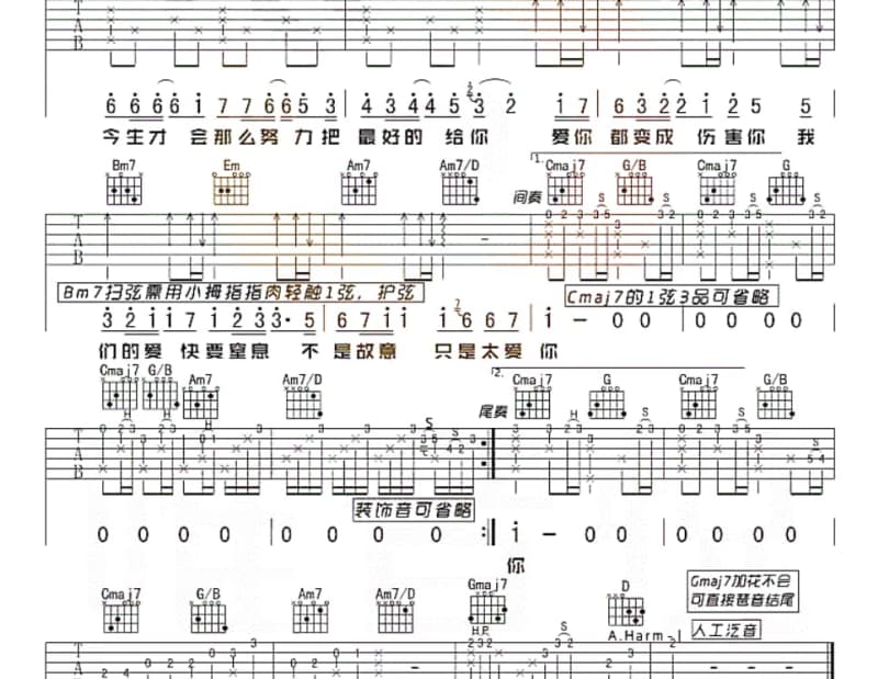 《生还者》吉他谱_余文乐