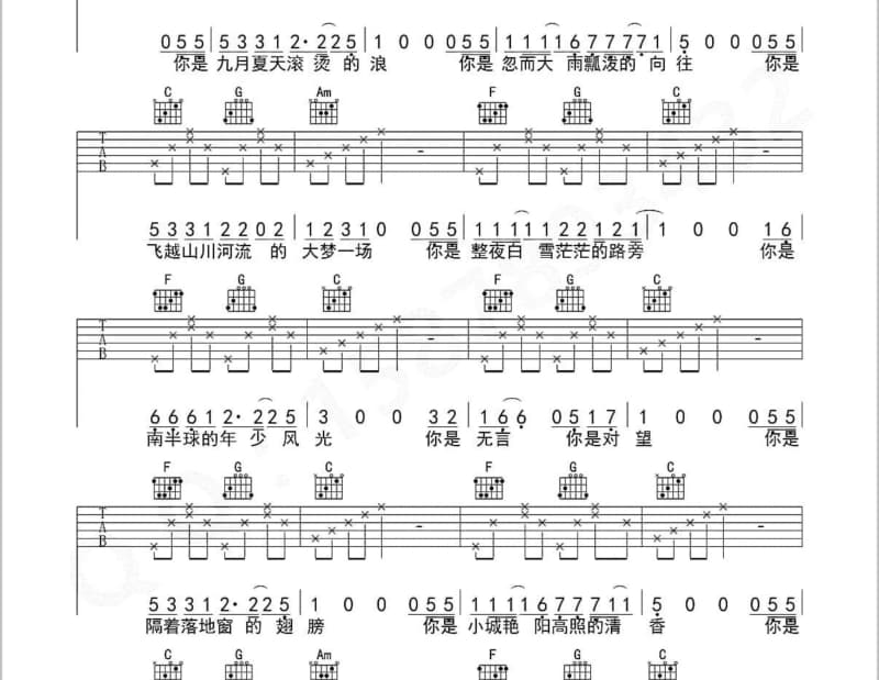 《Open Arms》吉他谱_庾澄庆