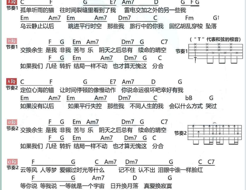 《春泥》吉他谱_庾澄庆
