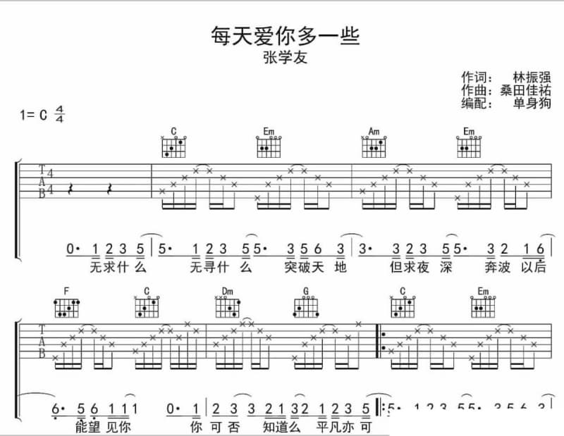 《星星堆满天》吉他谱_庾澄庆