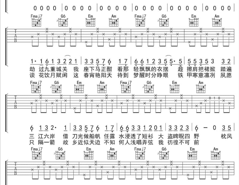 《对上帝的爱》吉他谱_袁宇