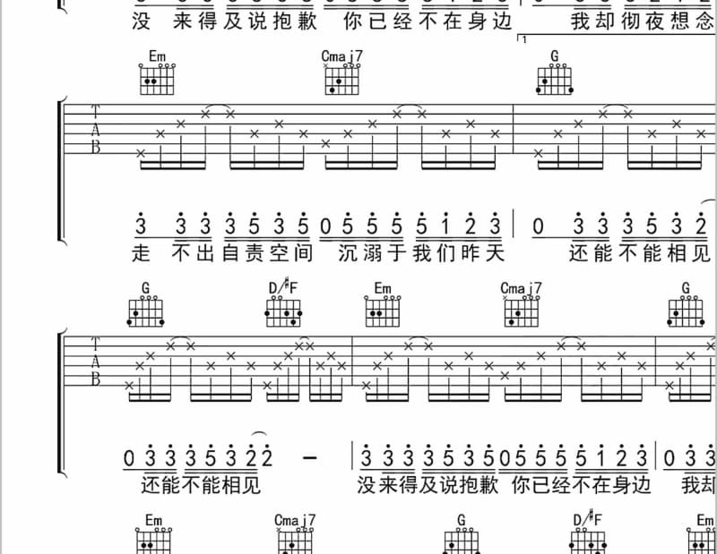 《遇见了你》吉他谱_原·味