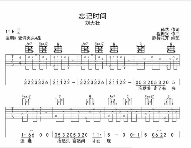 《假装》吉他谱_蔡依林