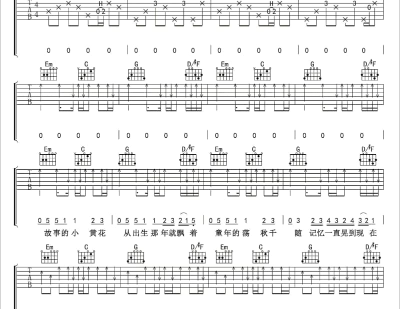 《来世情路》吉他谱_詹雅雯