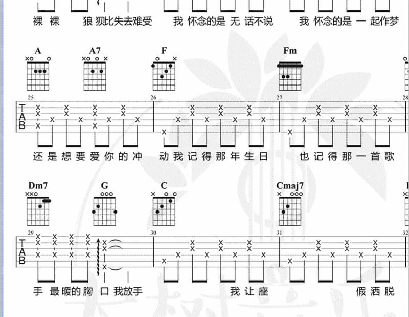 《鸡公仔》吉他谱_张德兰