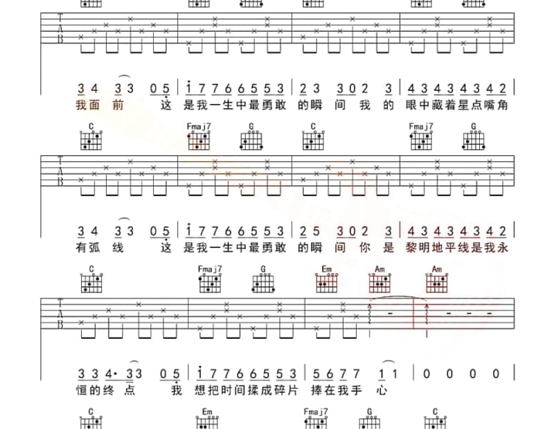 《奔向未来》吉他谱_张国荣