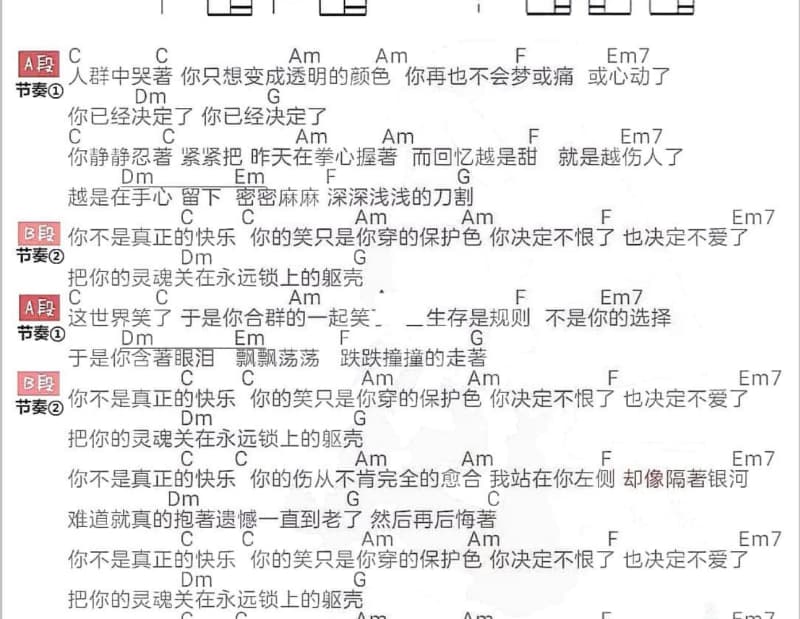 《让爱升起》吉他谱_张寒/张媛媛