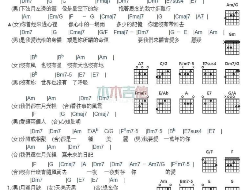 《怜香惜玉》吉他谱_蔡卓妍