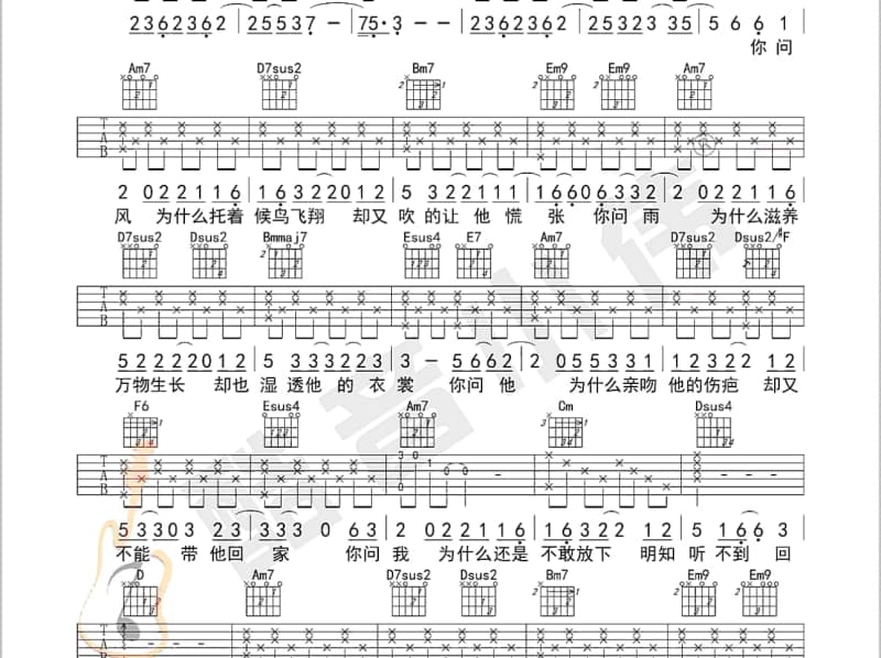 《在你的脑海里发呆》吉他谱_李正宇