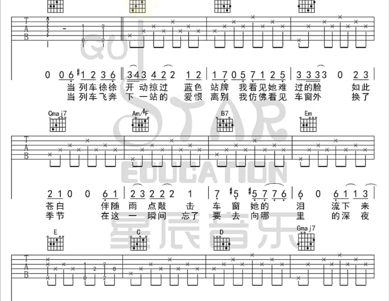 《寓言》吉他谱_张韶涵
