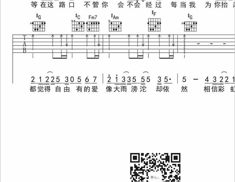 《背影》吉他谱_张信哲