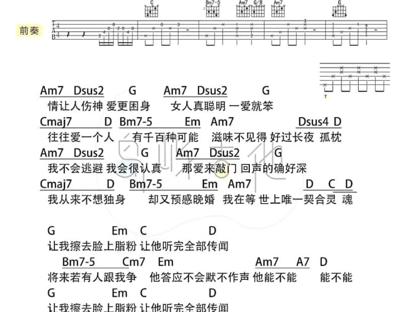 《说谎》吉他谱_张信哲