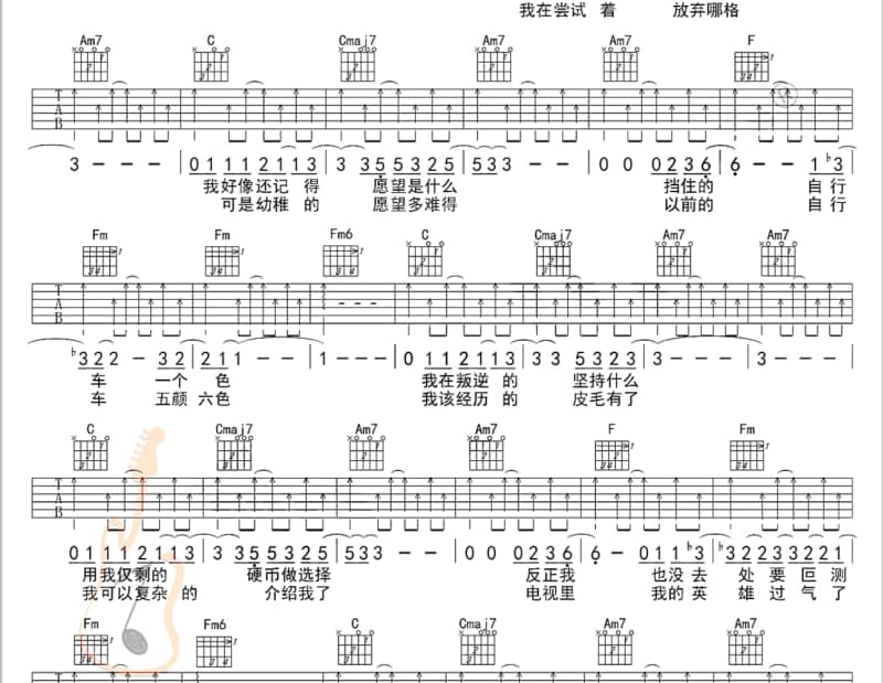 《Come As You Are》吉他谱_张悬