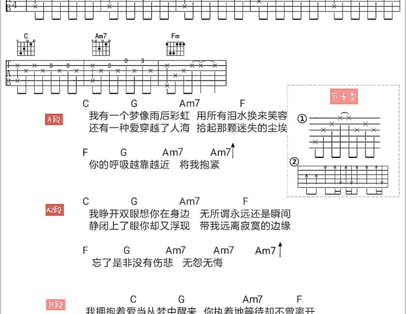 《梦里的声音》吉他谱_张学友
