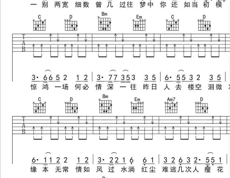《南帝北丐一生不醉醒》吉他谱_张学友