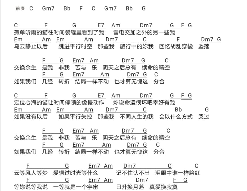 《亲亲》吉他谱_张学友