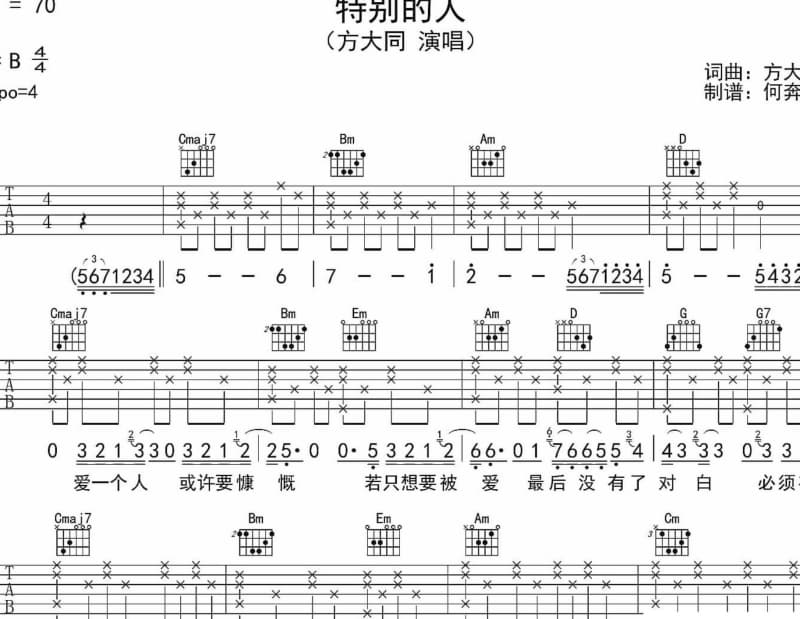《烟花句》吉他谱_张学友