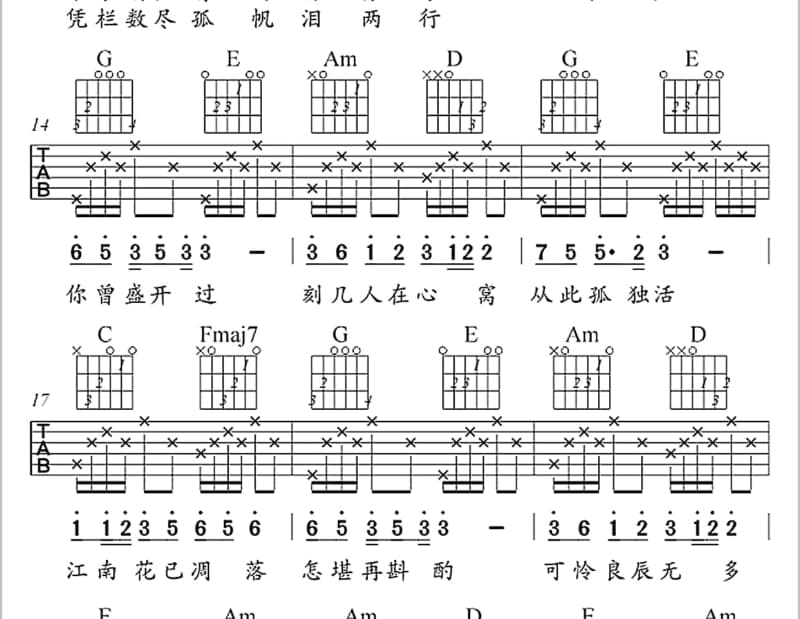《怎么舍得你》吉他谱_张学友