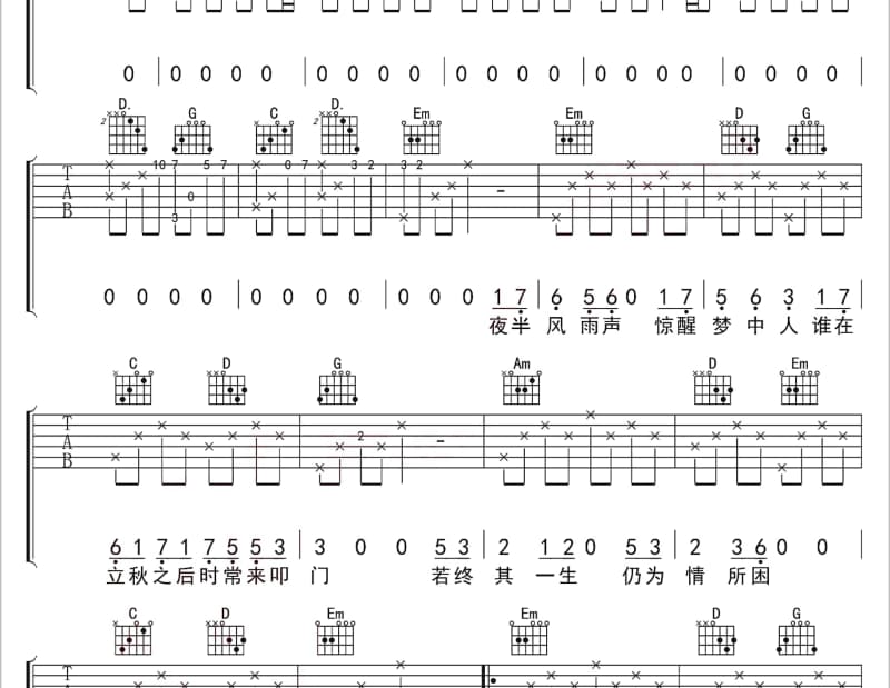 《爱情免签字》吉他谱_张瀛仁