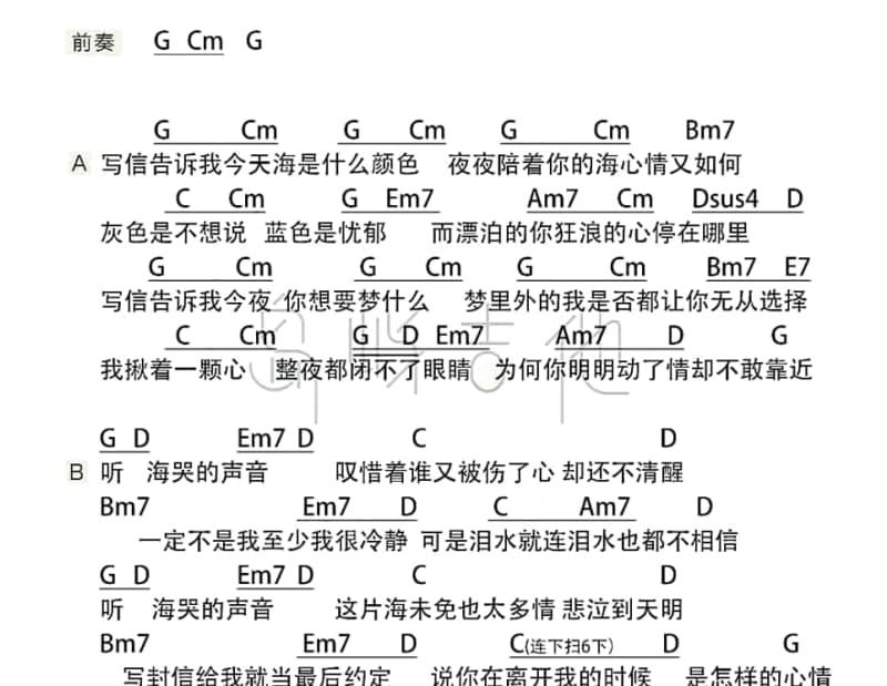 《置身事外》吉他谱_张宇