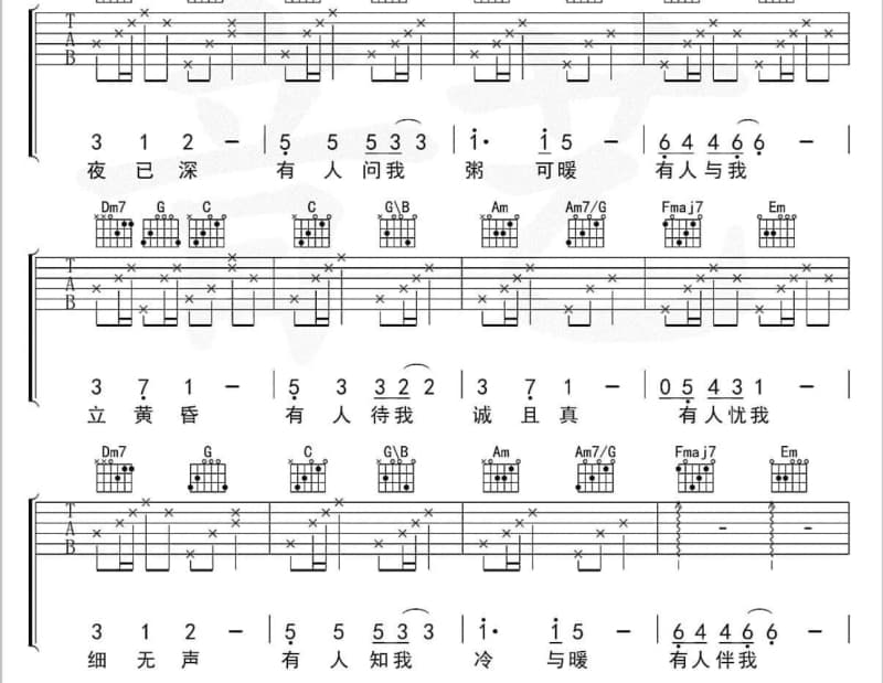 《再见 兰花草》吉他谱_张雨生