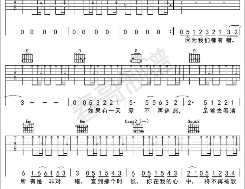《再见我的宝贝》吉他谱_张玉华