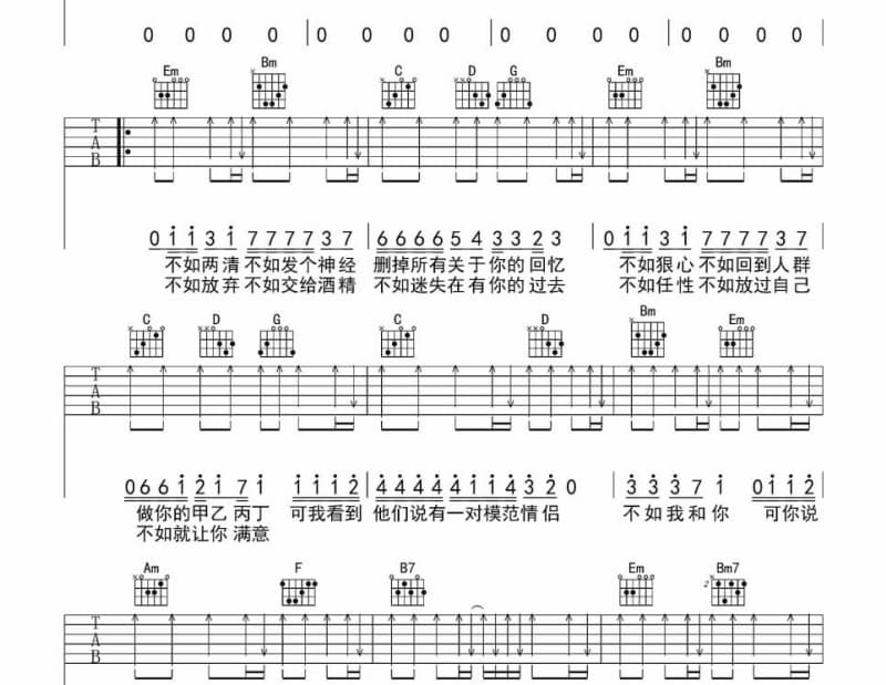 《真爱》吉他谱_张真