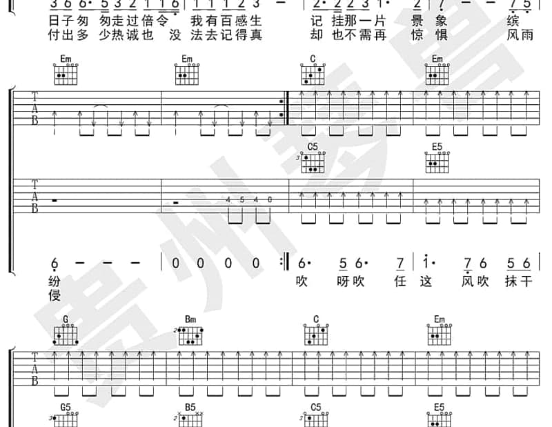 《诗人》吉他谱_张智成