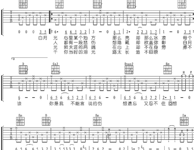 《淘汰》吉他谱_张智霖