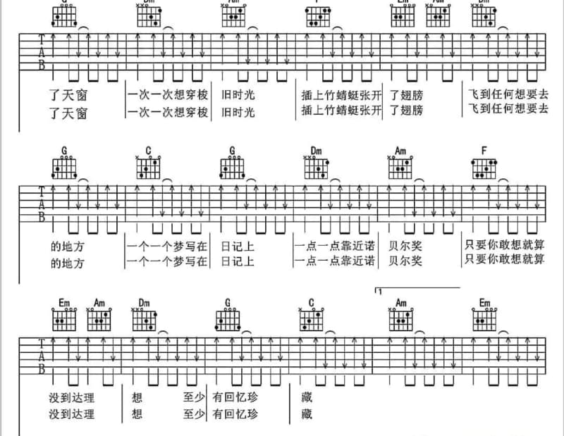 《那个夏天》吉他谱_赵楚仑/付强