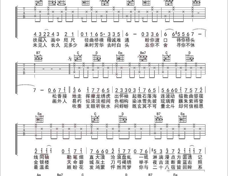 《梦想国》吉他谱_郑嘉颖