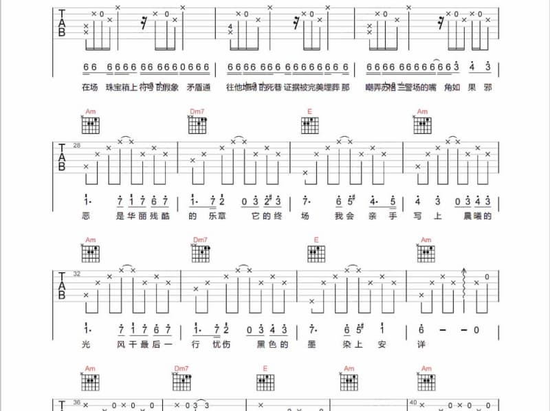 《珠光宝气》吉他谱_郑秀文