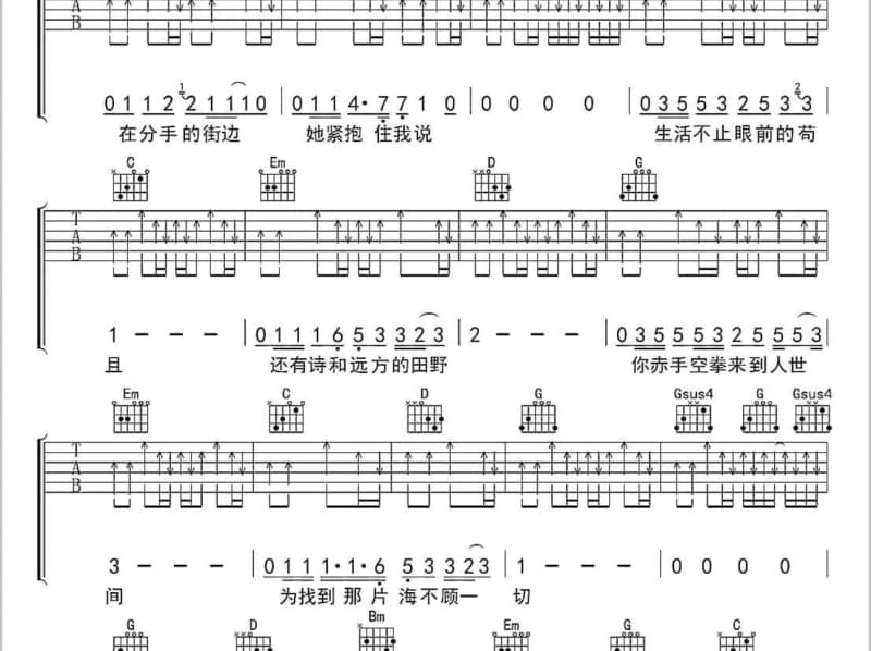 《奇妙旅程》吉他谱_郑伊健