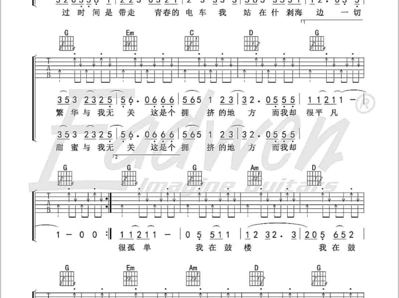 《我是诸葛亮》吉他谱_炙融合乐团