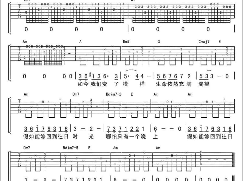 《不太温柔》吉他谱_钟汉良