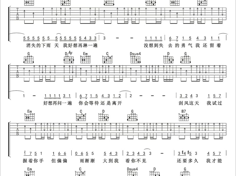 《是爱还是伤害》吉他谱_钟汉良