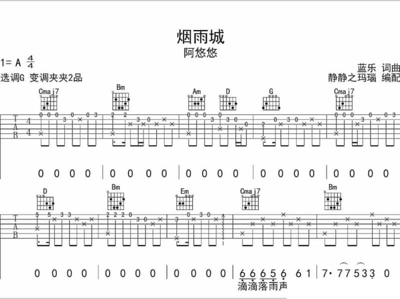 《一枝孤芳》吉他谱_钟汉良