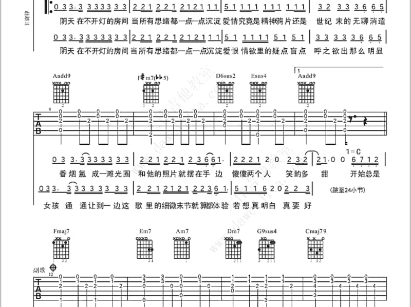 《没有灵魂的现代人》吉他谱_梁发臻