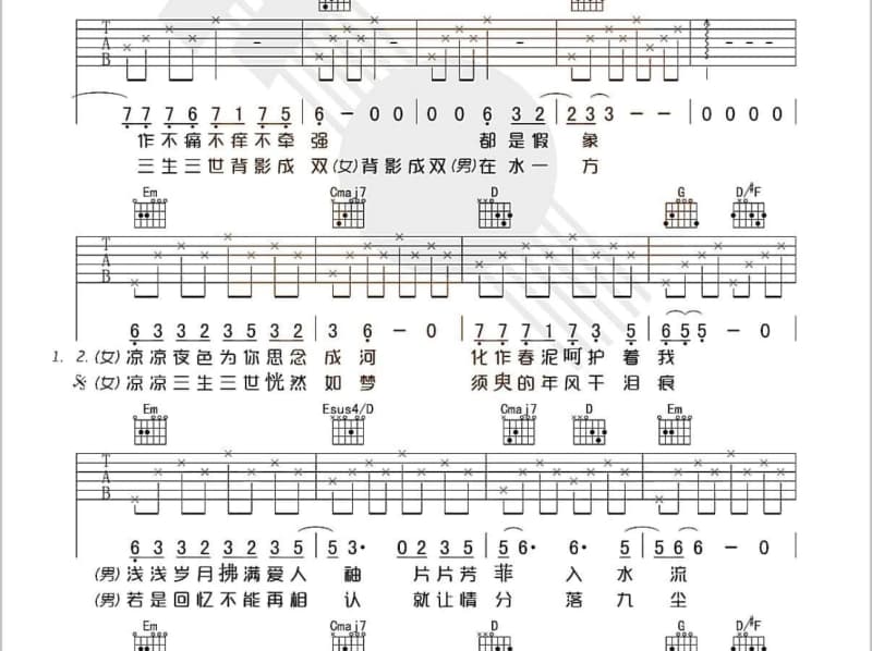 《最好的声音》吉他谱_周华健