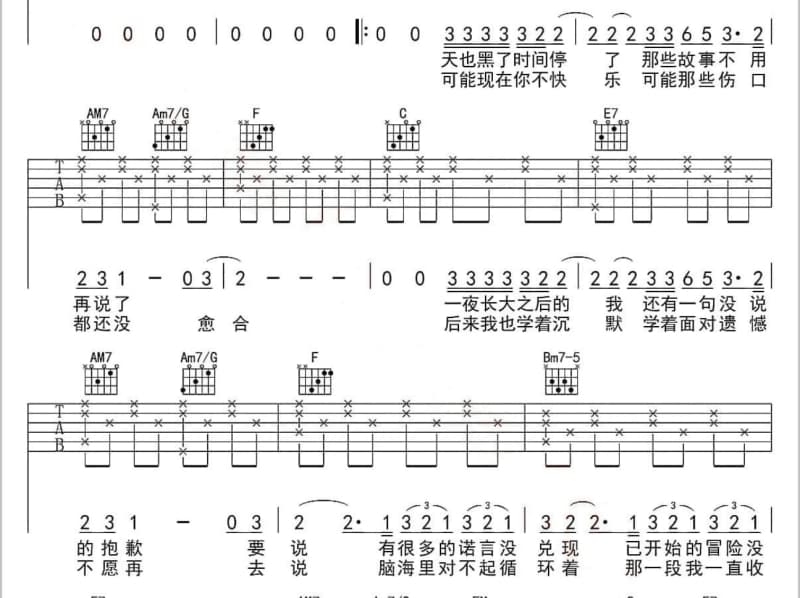 《你也来了》吉他谱_子曰
