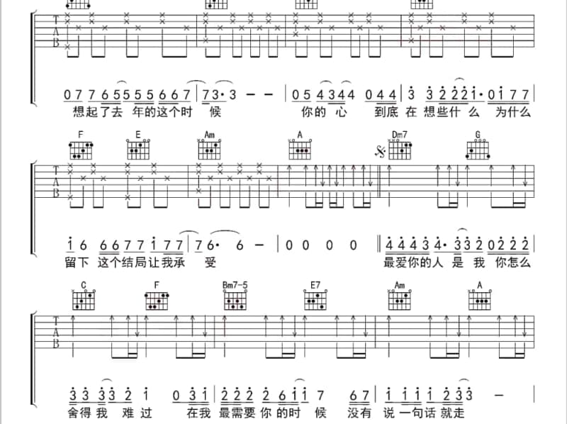 《爱情木瓜》吉他谱_1983