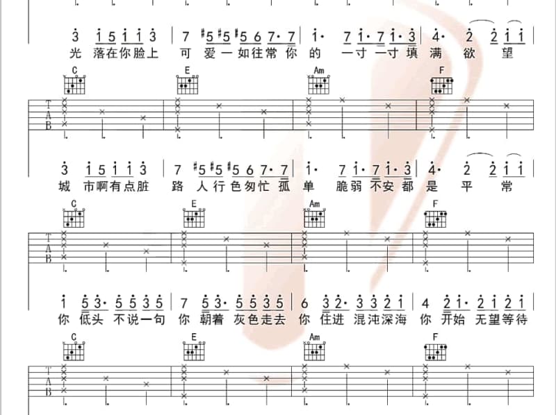 《Tell Me What Can I Do》吉他谱_陈百强