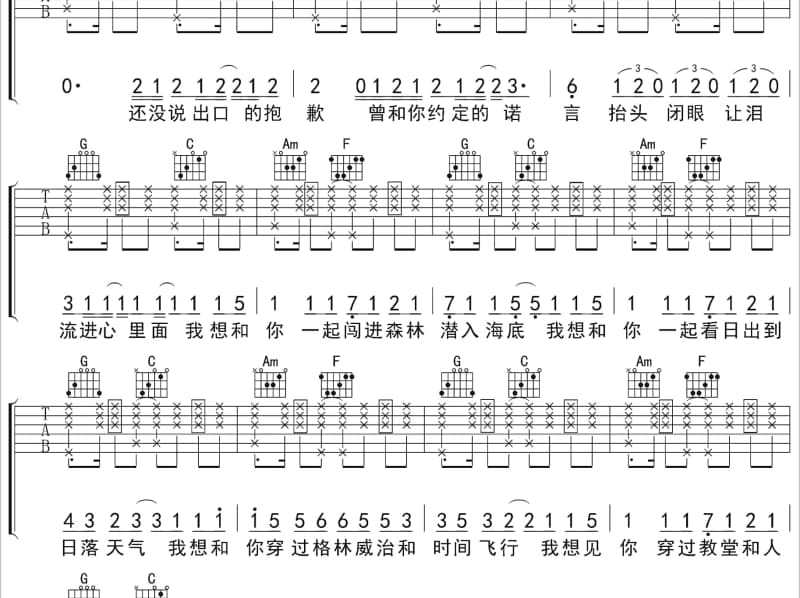 《砖头》吉他谱_陈柏宇